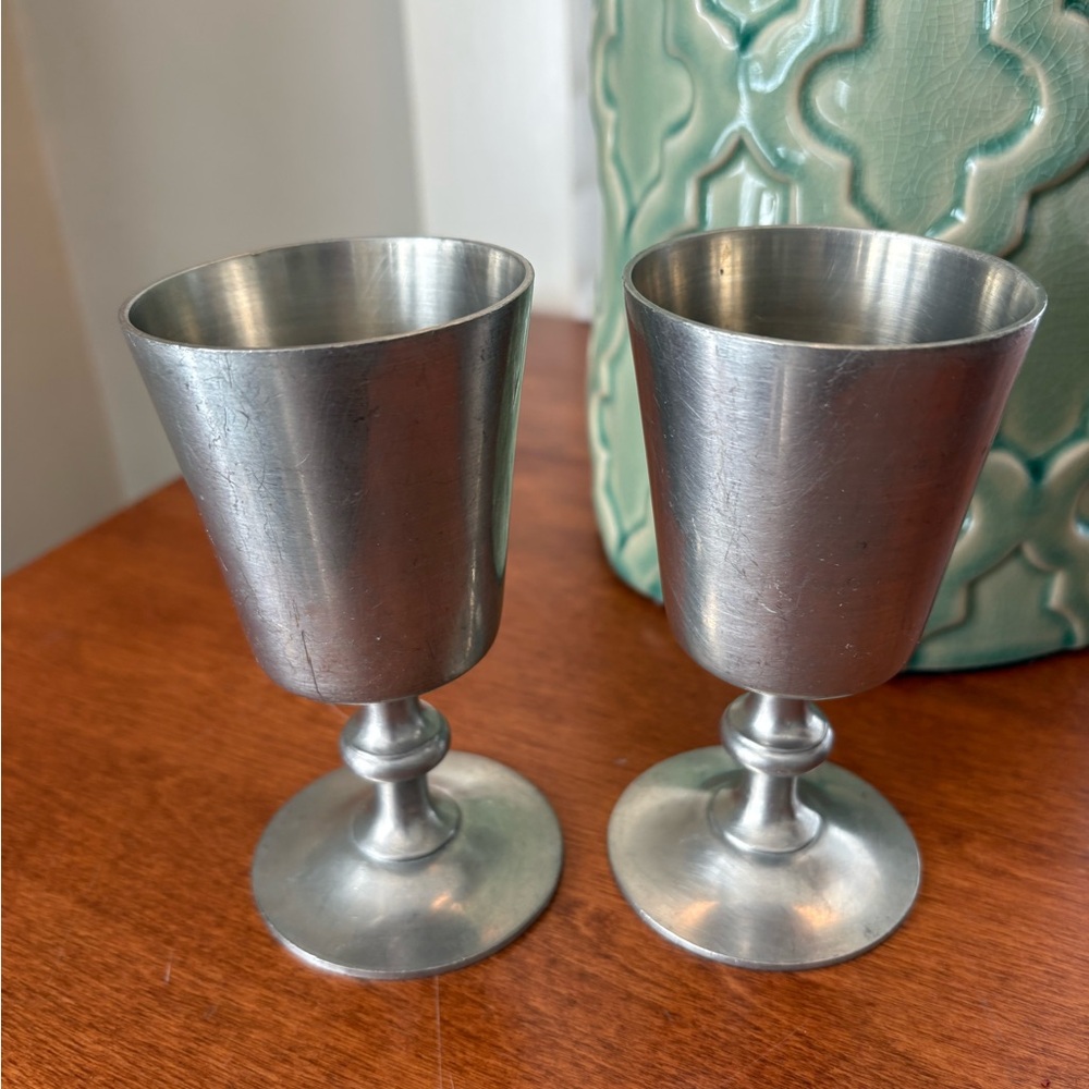 Vintage Woodbury Pewter Goblets